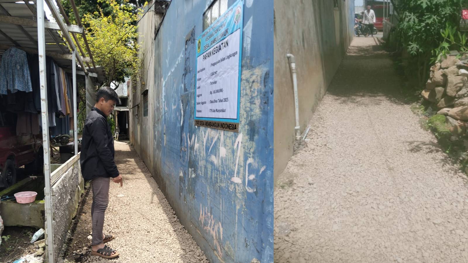 Pelaksanaan pengaspalan jalan lingkungan di dua wilayah kadus